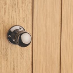 Designer Levers Ringed Mortice Door Knob Pair Black Nickel 64mm