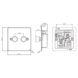 Knightsbridge  2-Gang 2-Way LED Intelligent Dimmer Switch  Brushed Brass