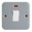 Contactum  20A 1-Gang DP Metal Clad Control Switch with Neon with White Inserts