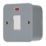 Contactum  20A 1-Gang DP Metal Clad Control Switch with Neon with White Inserts