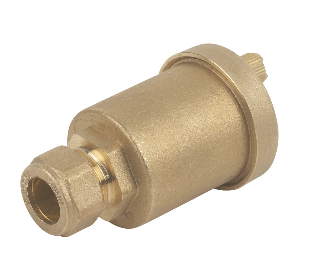 Essentials Brass Bottle Air Vent 15mm Screwfix