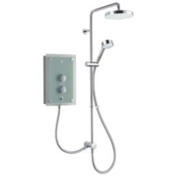 Mira Azora Frosted Green 9.8kW Thermostatic Dual Outlet Electric Shower