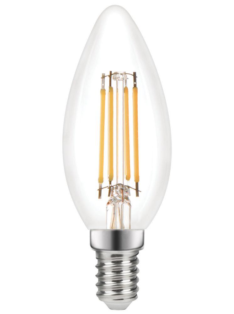 LAP E14 Candle LED Virtual Filament Light Bulb 470lm 3.4W Screwfix
