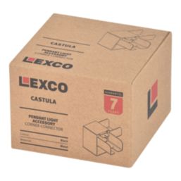 Lexco 1-Circuit Pendant Light Corner Connector Black