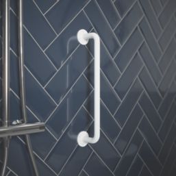 Rothley  Straight Household Steel Grab Rail Matt White 457mm