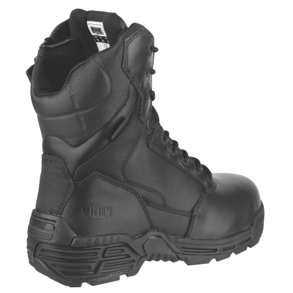 Magnum Stealth Force 8 Size 10 Black Water Resistant Safety Boots Screwfix
