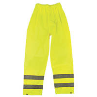 Hi-Vis Reflective Trousers Elasticated Waist Yellow X Large 27 1/2-48" W 30" L
