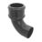 FloPlast  Push-Fit 92.5° Single Socket Bend (Socket/Spigot) Black 110mm