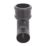 FloPlast  Push-Fit 92.5° Single Socket Bend (Socket/Spigot) Black 110mm