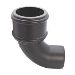 FloPlast  Push-Fit 92.5° Single Socket Bend (Socket/Spigot) Black 110mm