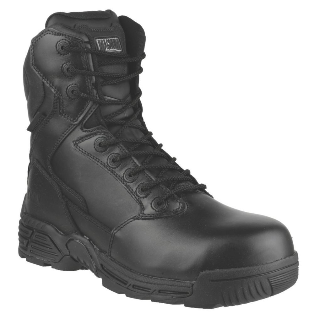 Magnum Stealth Force 8 Size 12 Black WaterResistant Safety Boots