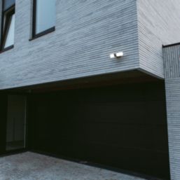 Lutec Chimera Outdoor LED Twin Head Floodlight Black 21.2W 2350lm