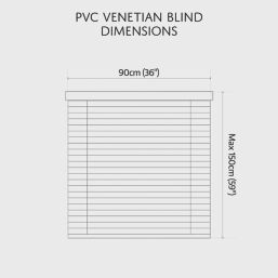 Renaissance Venetian  Blind Black 90cm x 150cm Drop