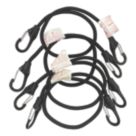Smith & Locke Carabiner Bungee Cords 900mm x 9mm 4 Pack