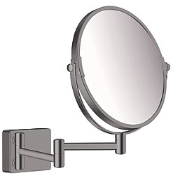 Hansgrohe AddStoris Shaving Mirror Brushed Black Chrome 208mm x 344mm x 283mm