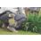 ClipGlove Shock Absorber   Synthetic Leather Gardening Gloves Navy / Khaki Medium