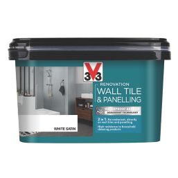 V33 2Ltr White Satin Tile Paint
