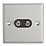 Contactum iConic 2-Gang F-Type Satellite Socket Brushed Steel with Black Inserts