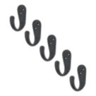 Essentials Single Hooks Black 46mm 5 Pack