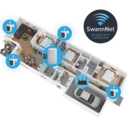 Swann SWNVK-AS4K800SD2 64GB 8-Channel 4K Wire-Free Security Camera System & 2 x 4K Indoor & Outdoor Cameras