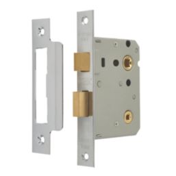 ERA  Chrome Effect Bathroom Lock 76mm Case - 56mm Backset