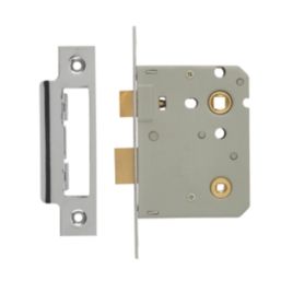 ERA  Chrome Effect Bathroom Lock 76mm Case - 56mm Backset