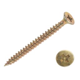 Goldscrew  PZ Double-Countersunk Thread Cutting Multipurpose Screws 5mm x 100mm 1000 Pack