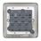 Hager Sollysta WRPS3PIBSW 10A 1-Gang 3-Pole Isolator Switch Brushed Steel  with White Inserts