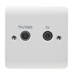 Crabtree Instinct 1-Gang Duplex Multimedia Socket White