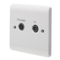 Crabtree Instinct 1-Gang Duplex Multimedia Socket White