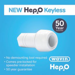 Hep2O  Plastic Push-Fit Keyless Socket Reducer F 28mm x M 22mm