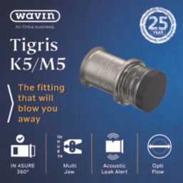 Wavin Tigris K5 Multi-Layer Composite Press-Fit End Caps 16mm 10 Pack