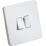 Knightsbridge  10AX 2-Gang 2-Way Light Switch  Matt White