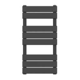 Flomasta Flat Bar 800mm x 400mm 1075BTU Black Vertical Designer Radiator