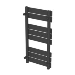 Flomasta Flat Bar 800mm x 400mm 1075BTU Black Vertical Designer Radiator
