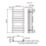 Flomasta Flat Bar 800mm x 400mm 1075BTU Black Vertical Designer Radiator
