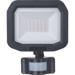 Luceco Castra Smart Outdoor LED Floodlight With PIR Sensor Black 20W 2000lm