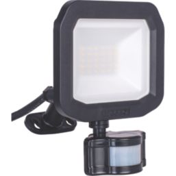 Luceco Castra Smart Outdoor LED Floodlight With PIR Sensor Black 20W 2000lm