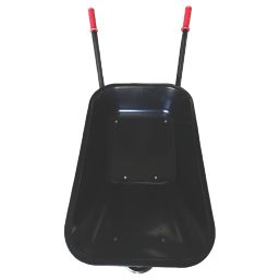 Forge Steel  Pneumatic Wheels Wheelbarrow Black 85Ltr