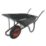 Forge Steel  Pneumatic Wheels Wheelbarrow Black 85Ltr