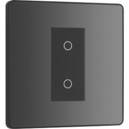 British General Evolve 1-Gang 2-Way LED Single Secondary Trailing Edge Touch Dimmer Switch  Black Chrome