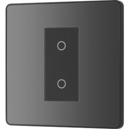 British General Evolve 1-Gang 2-Way LED Single Secondary Trailing Edge Touch Dimmer Switch  Black Chrome