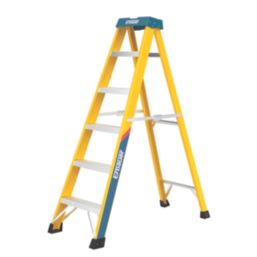 Erbauer Fibreglass 1.62m 6 Step Swingback A Frame Step Ladder
