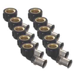 Wavin Tigris  Multi-Layer Composite Press-Fit Adapting 90° BSP Female Elbows 0.5" x 16mm 10 Pack