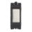 Contactum Decorative Grid 10AX 1-Way Grid Retractive Switch Brushed Steel with Black Inserts