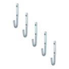 Essentials Single Hooks Zinc Plated 120mm 5 Pack