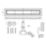 McAlpine CD800-B Channel Drain Brushed Stainless Steel 810mm x 150mm