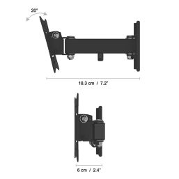 AVF MRL13 Monitor Wall Bracket Swivel & Tilt 12-32"