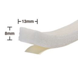 Stormguard Extra Thick Weatherstrips White 3.5m 6 Pack
