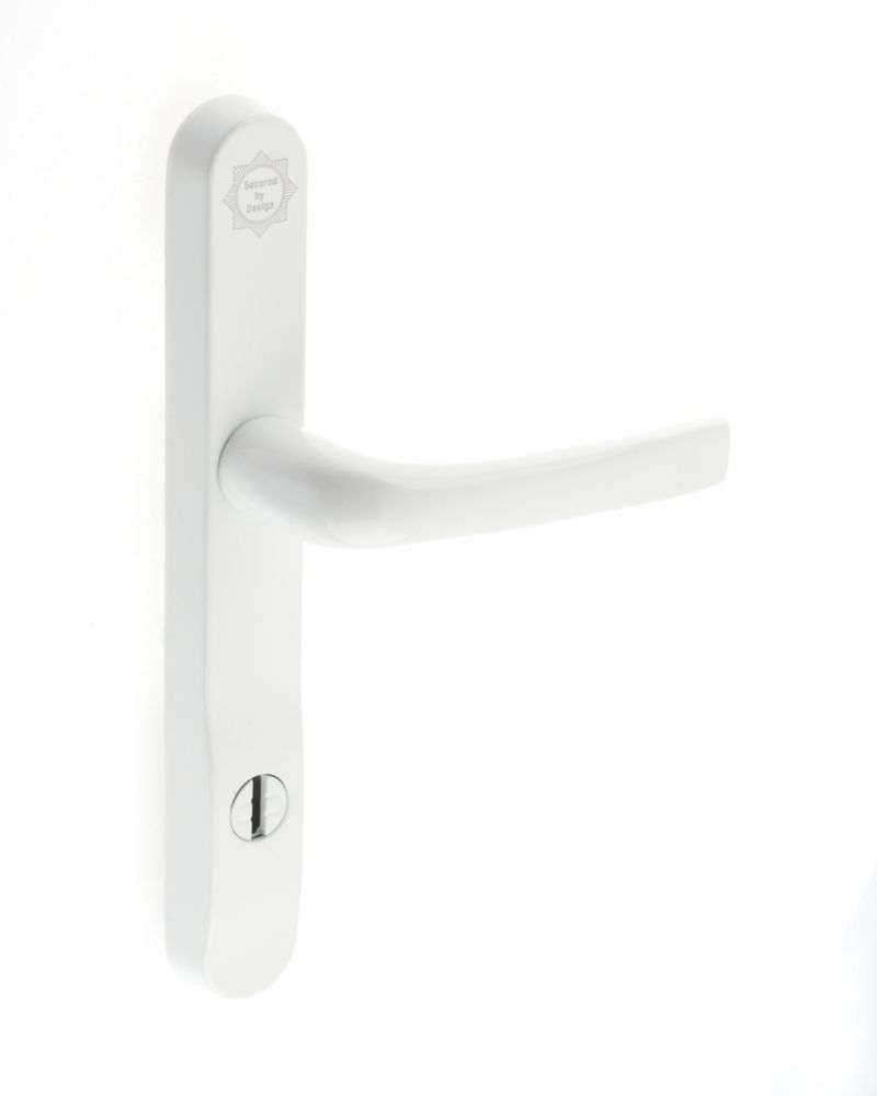 Mila ProSecure Enhanced Security Type B Door Handle Pair White Screwfix